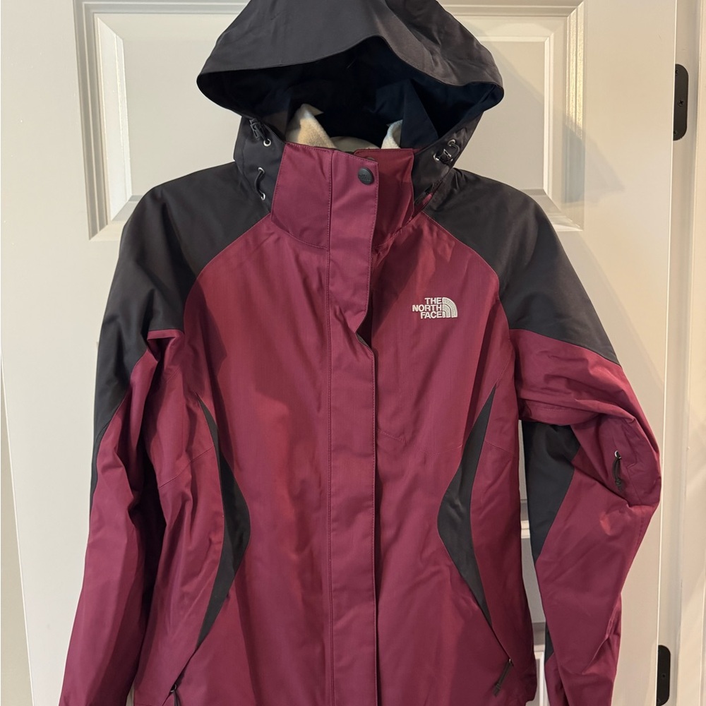 The North Face Women's Burgundy and Charcoal Ski Jacket